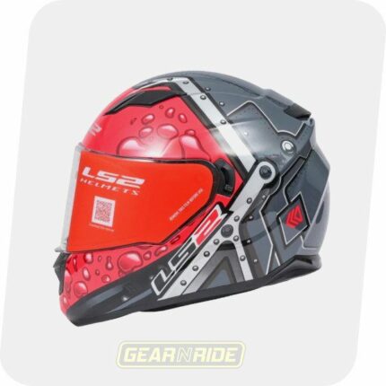 Rental Riding Helmet LS2 FF320 Stream Evo Bubble Red Gear n Ride, Bangalore, India.