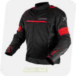 AXOR Men's Jacket Cruise 2 Black Red, three-quarter front view