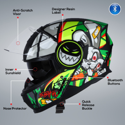 STEEL BIRD Helmet Aeronautics Crazy Doe SBH-40, feature callouts